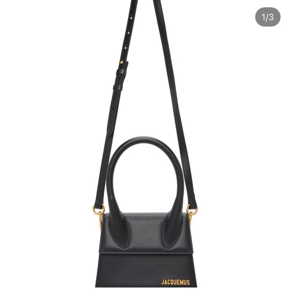 Jacquemus Handbags - Jacquemus Black Mini Bag with Gold Accents